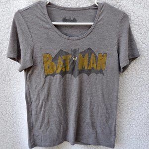 Batman Gray, Black, & Yellow Short Sleeve Shirt Super Soft